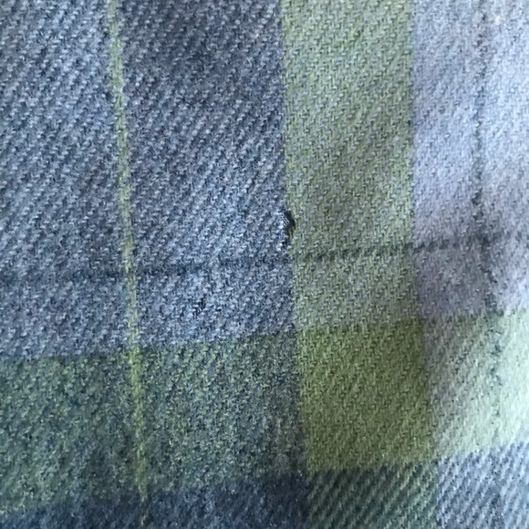 Pendleton virgin wool skirt long 10 lined blue straight pencil - Picture 7 of 8